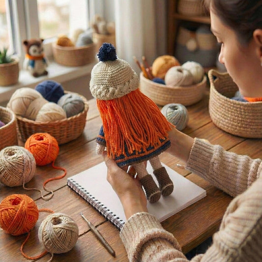 Handmade Organic Crochet Amigurumi Ruby Doll