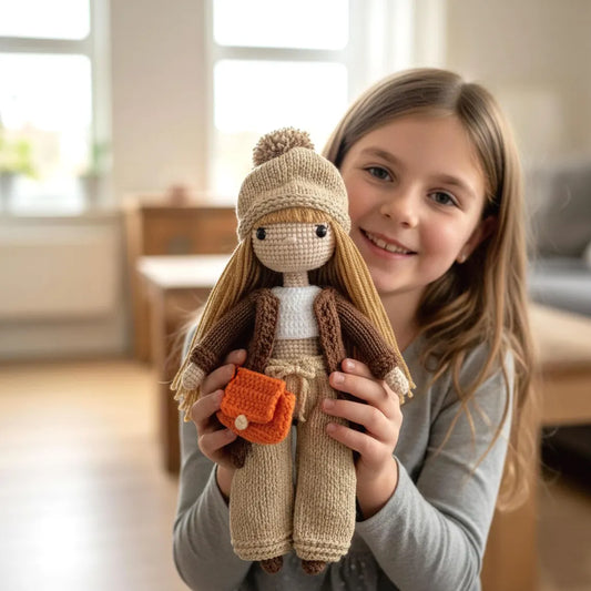 Handmade Organic Crochet Amigurumi Harper Doll